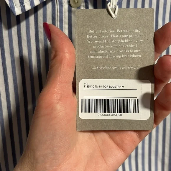 NWT Everlane The Woven PJ Top - Picture 7 of 11